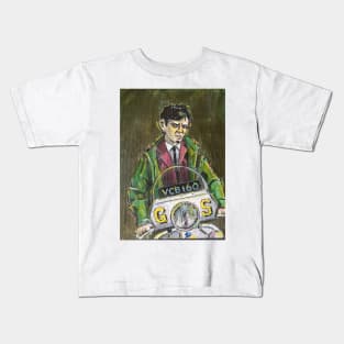 Retro Scooter, Classic Scooter, Scooterist, Scootering, Scooter Rider, Mod Art Kids T-Shirt
